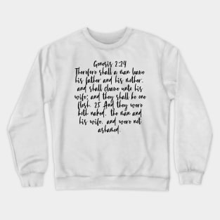 Genesis 2:24 Bible Verse Crewneck Sweatshirt